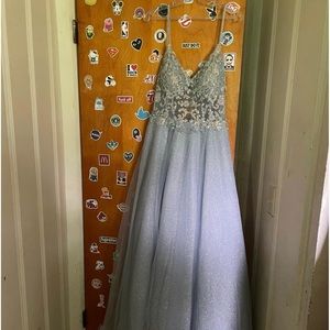 silver/ light blue, 14